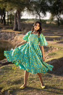 Sea Green ‘Serene’ Tiered Cotton Dress