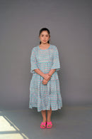 Blue Boota Cotton Dress & Shirt Combo