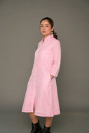 White & Pink 'Sassy' Cotton Dress & Shirt Combo