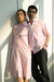 White & Pink 'Sassy' Cotton Dress & Shirt Combo