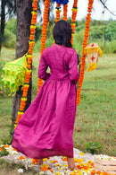 Utsava Majenta Gold dress